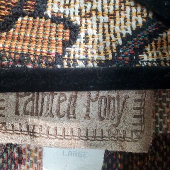 Painted Pony tapestry jungle animals jacket vintage large Shacket - Picture 4 of 6